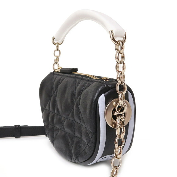 Christian Dior Vibe Micro Hobo Macro Cannage Chain Lambskin Black - Picture 5 of 11